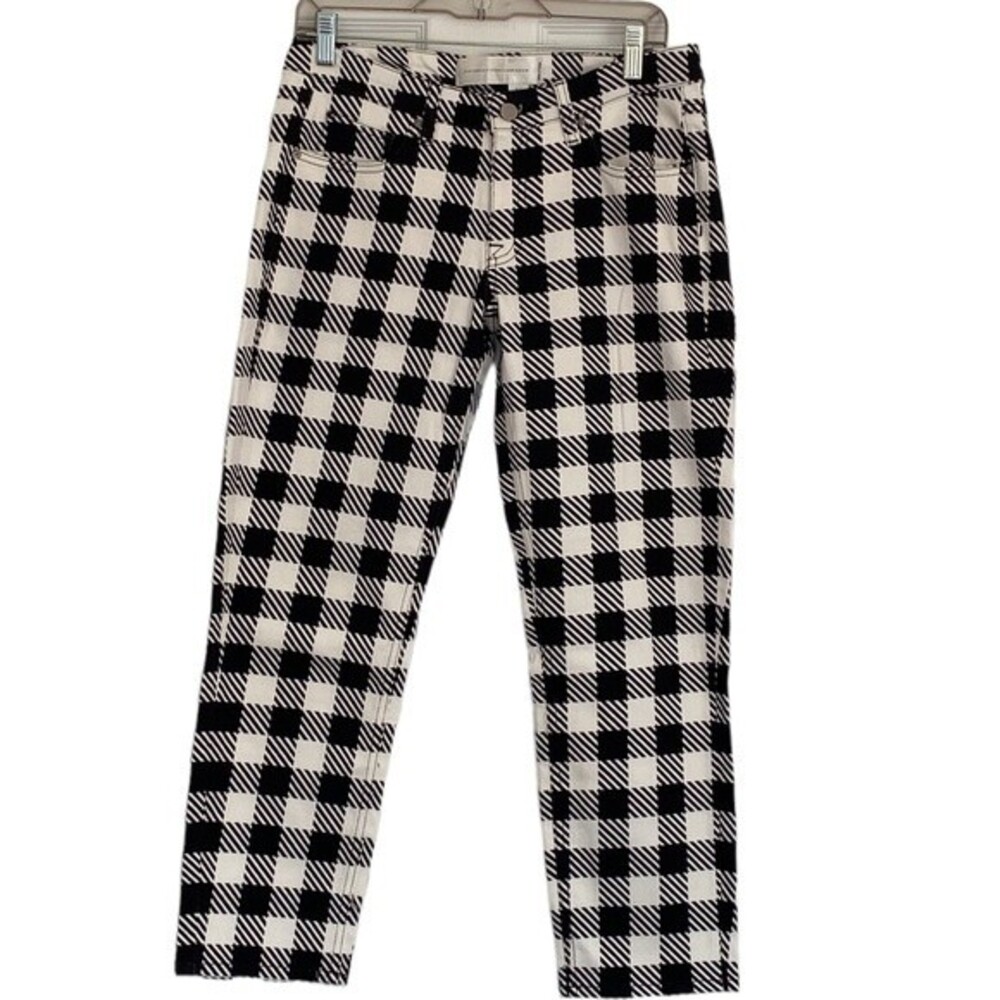 Victoria Victoria Beckham Black & White Oversized Gingham Pants - waist 31”